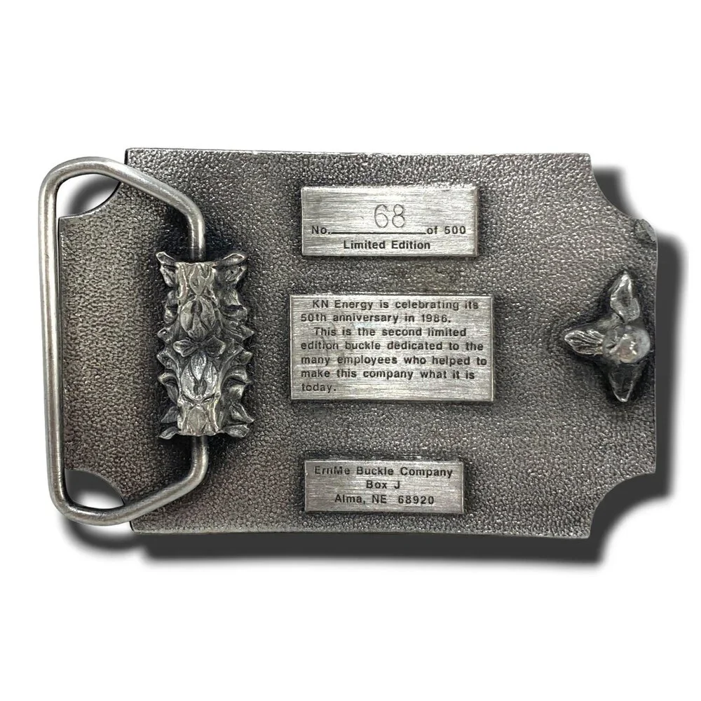 Belt Buckle Pewter‎ 1986 KNEnergy, Inc. 50th Anniversary 1936-1986 USA Made